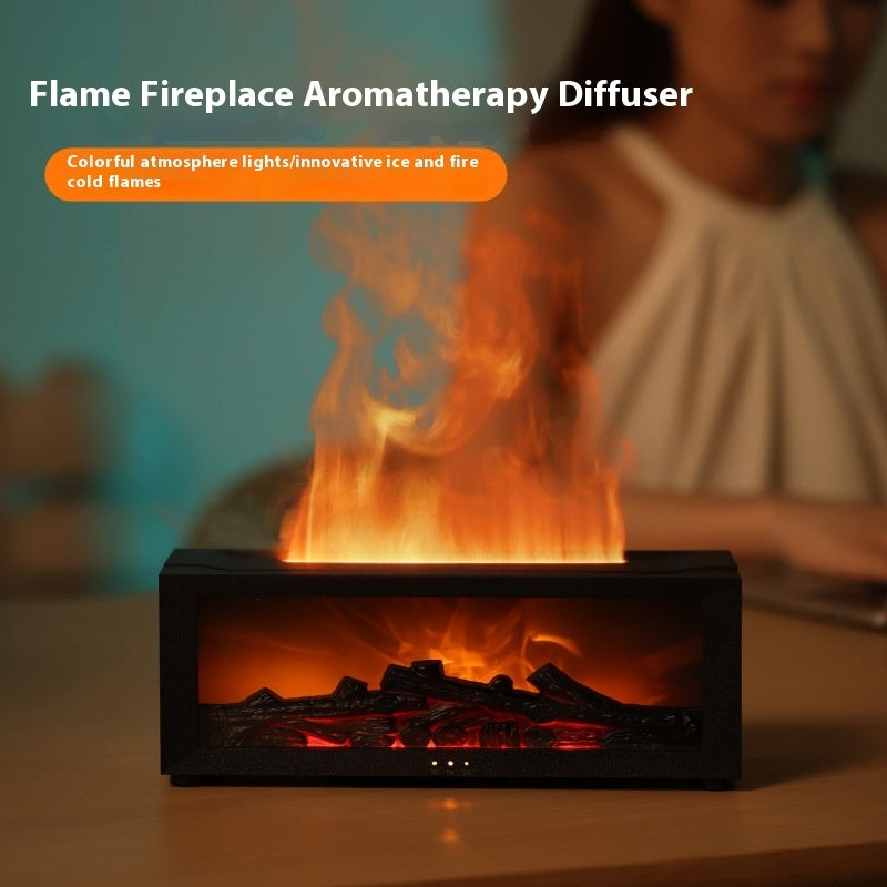 Fireplace Flame Humidifier Oil Diffuser