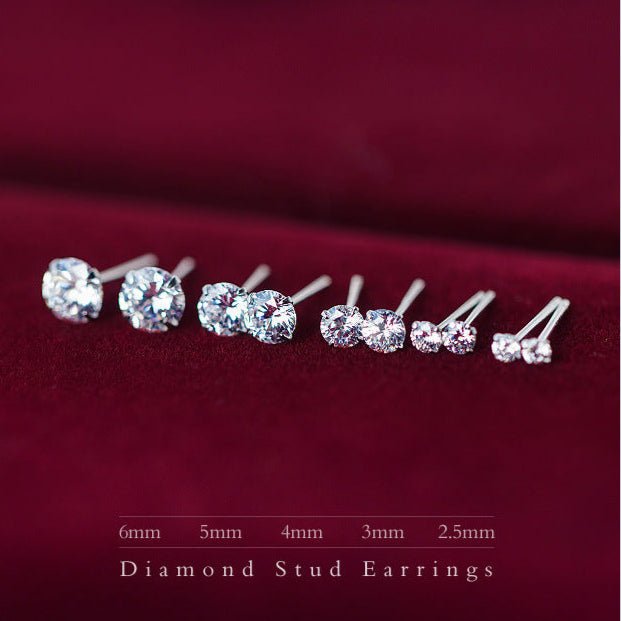 925 Sterling Silver Stud Earrings – Minimalist Hypoallergenic Earrings for Men & Women – Ogavy® - Ogavy