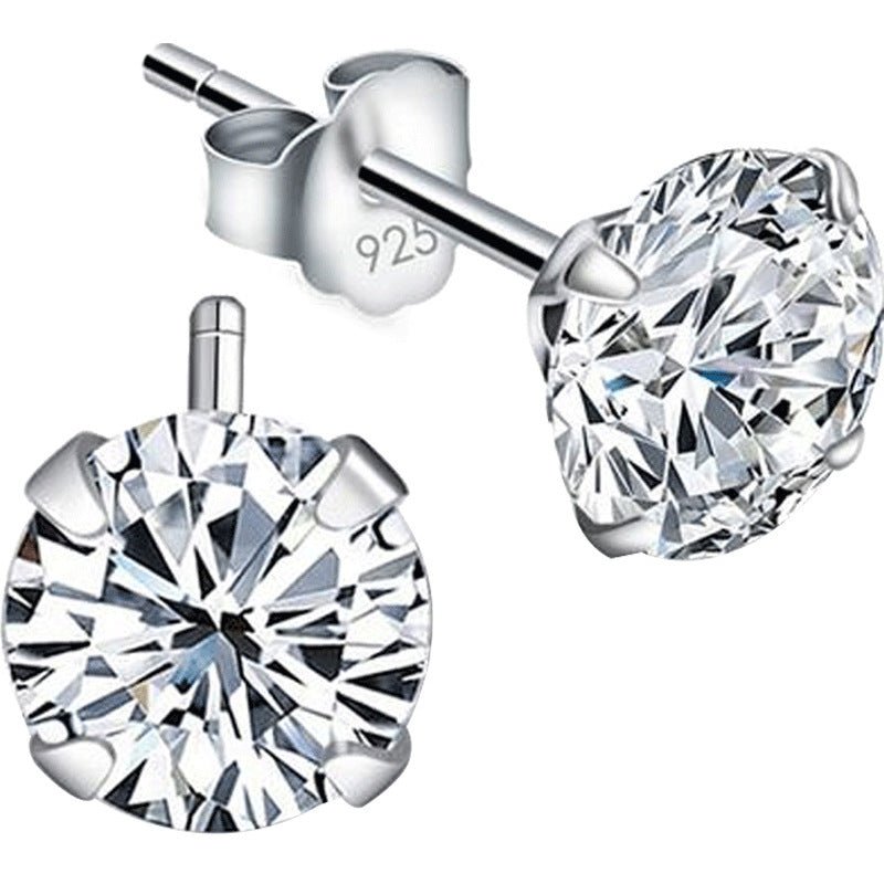 925 Sterling Silver Stud Earrings – Minimalist Hypoallergenic Earrings for Men & Women – Ogavy® - Ogavy