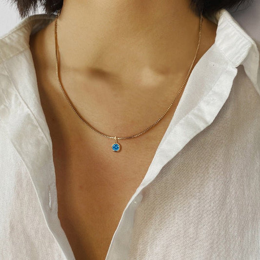 Birthstone Pendant Necklace - Ogavy