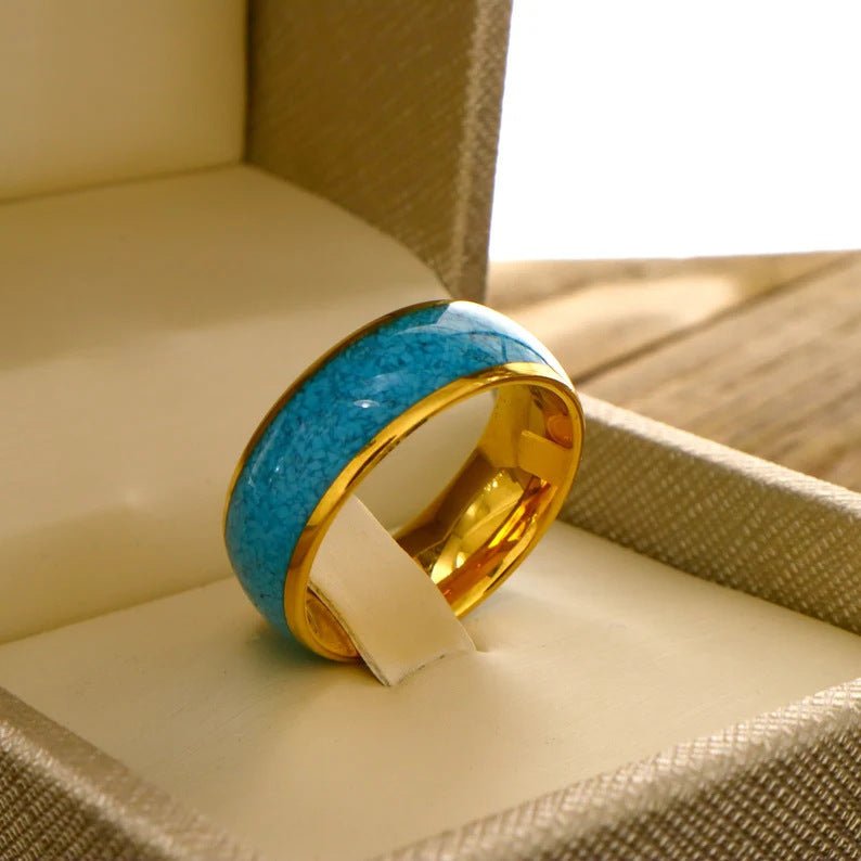 Light Luxury HAILANG Clouds Painted Dribble SST Ring - Ogavy