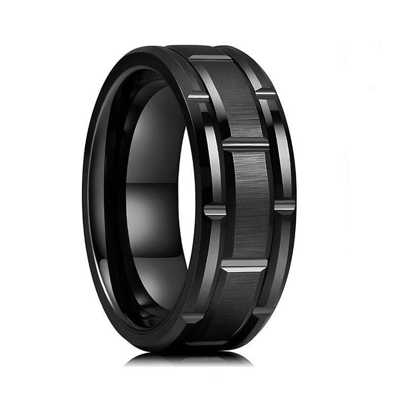 Men's Groove Three - in - One Combination Ring Jewelry - Ogavy