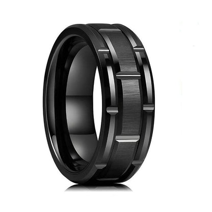 Men's Groove Three - in - One Combination Ring Jewelry - Ogavy