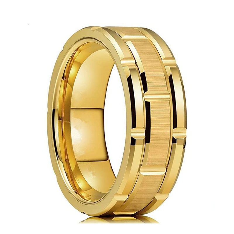 Men's Groove Three - in - One Combination Ring Jewelry - Ogavy