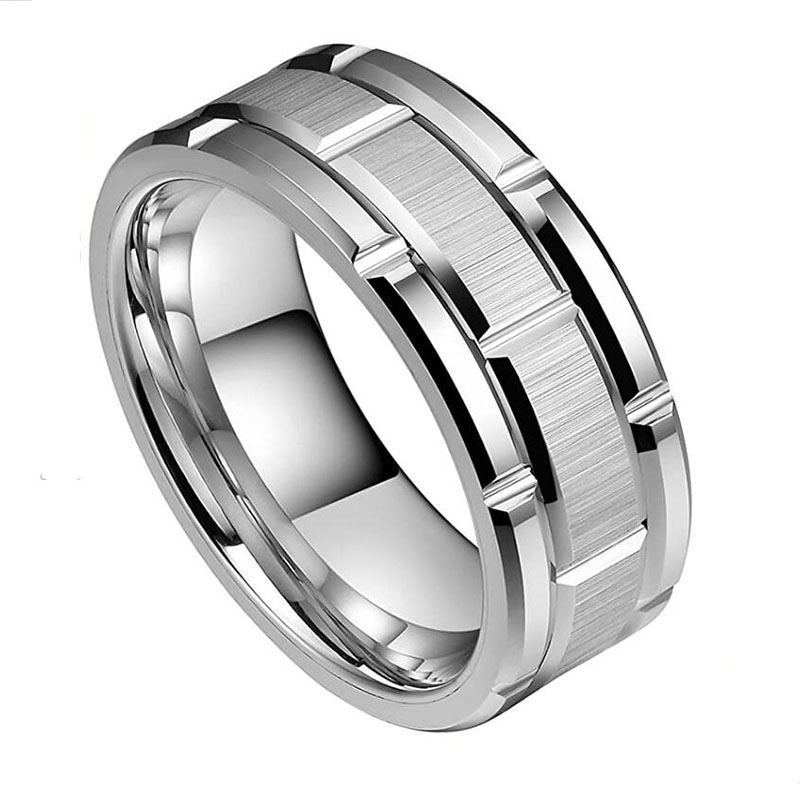 Men's Groove Three - in - One Combination Ring Jewelry - Ogavy