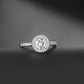 Micro Inlaid AAA Zircon White Gold Diamond Ring - Ogavy